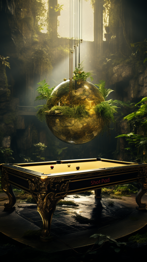 Pool Table in Fantasy Jungle World